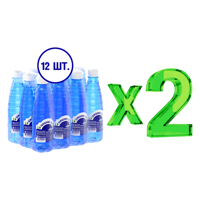 Вода 0,4 л газ 12 + 12 бут.