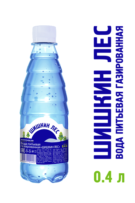 Вода питьевая газированная "Шишкин лес" 0,4л