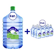 18,9л ПЭТ + 12 Спорт 0,4л (Вода 18,9л ПЭТ, 6 бут. + 12 бут. Спорт 0,4л)