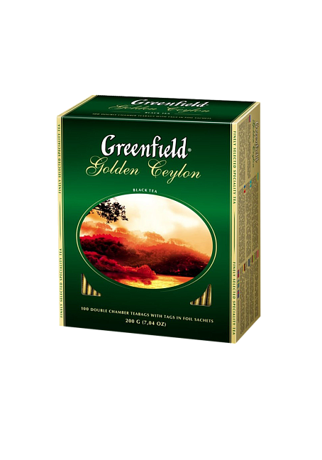 Чай черный GREENFIELD Golden Ceylon 100 шт/уп